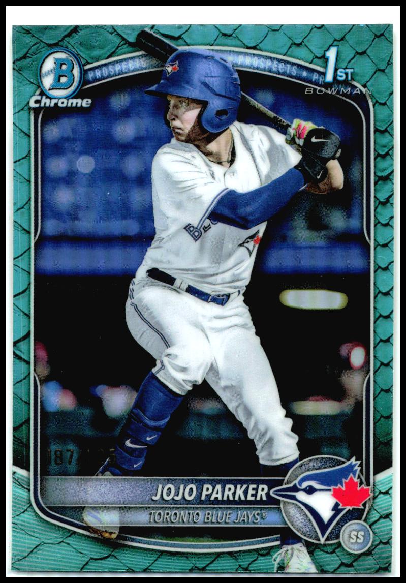 2025 Bowman Draft Chrome Green Reptilian Refractor #BDC-8 JoJo Parker Toronto