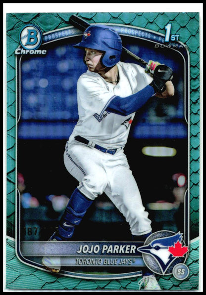2025 Bowman Draft Chrome Green Reptilian Refractor #BDC-8 JoJo Parker Toronto