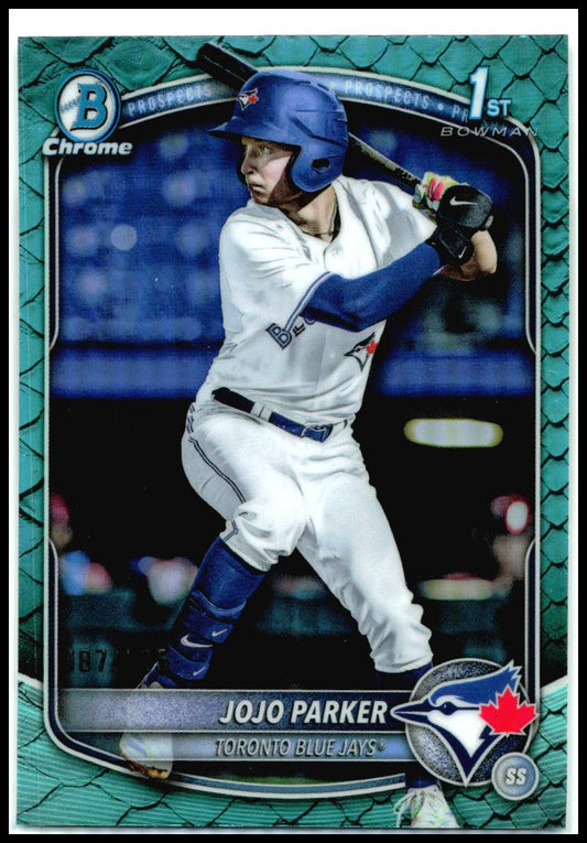 2025 Bowman Draft Chrome Green Reptilian Refractor #BDC-8 JoJo Parker Toronto