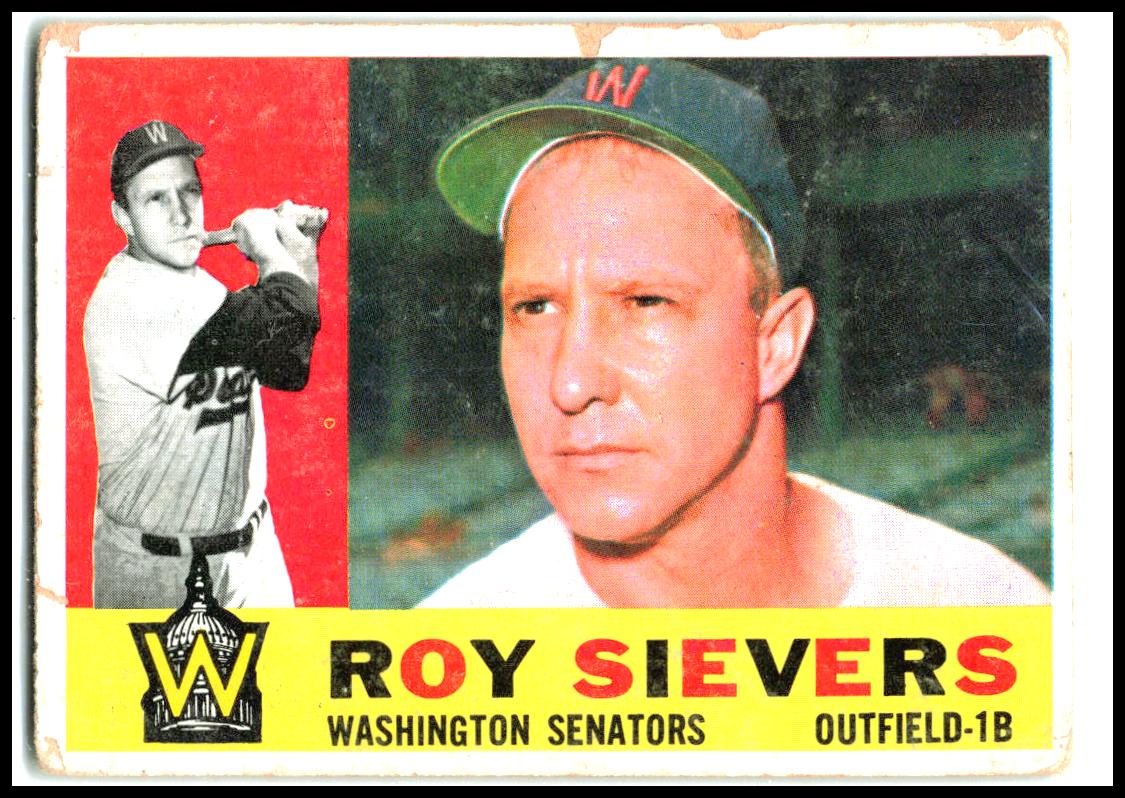 1960 Topps #25 Roy Sievers Washington Senators