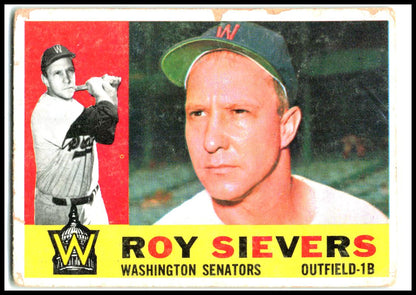 1960 Topps #25 Roy Sievers Washington Senators