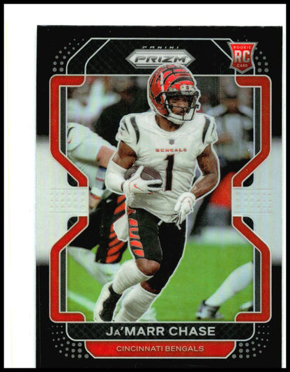 2021 Panini Chronicles Prizm Black Silver #PB-9 Ja'Marr Chase Cincinnati Bengals
