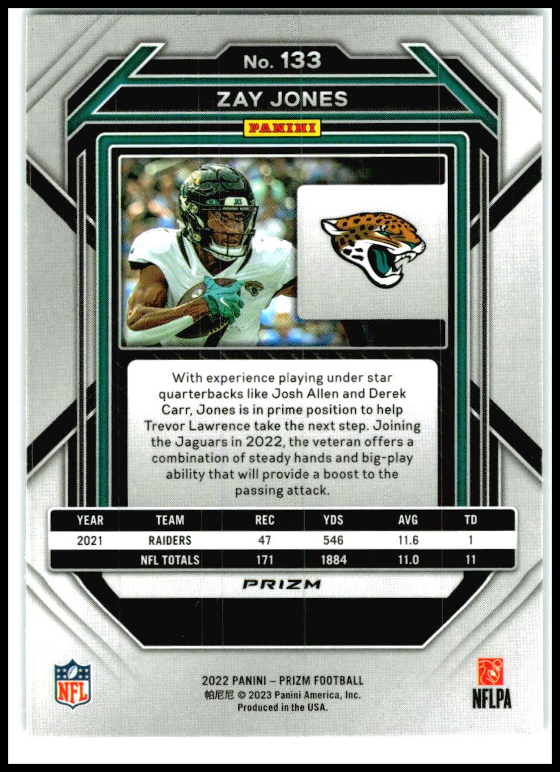 2022 Panini Prizm Snakeskin #133 Zay Jones Jacksonville Jaguars