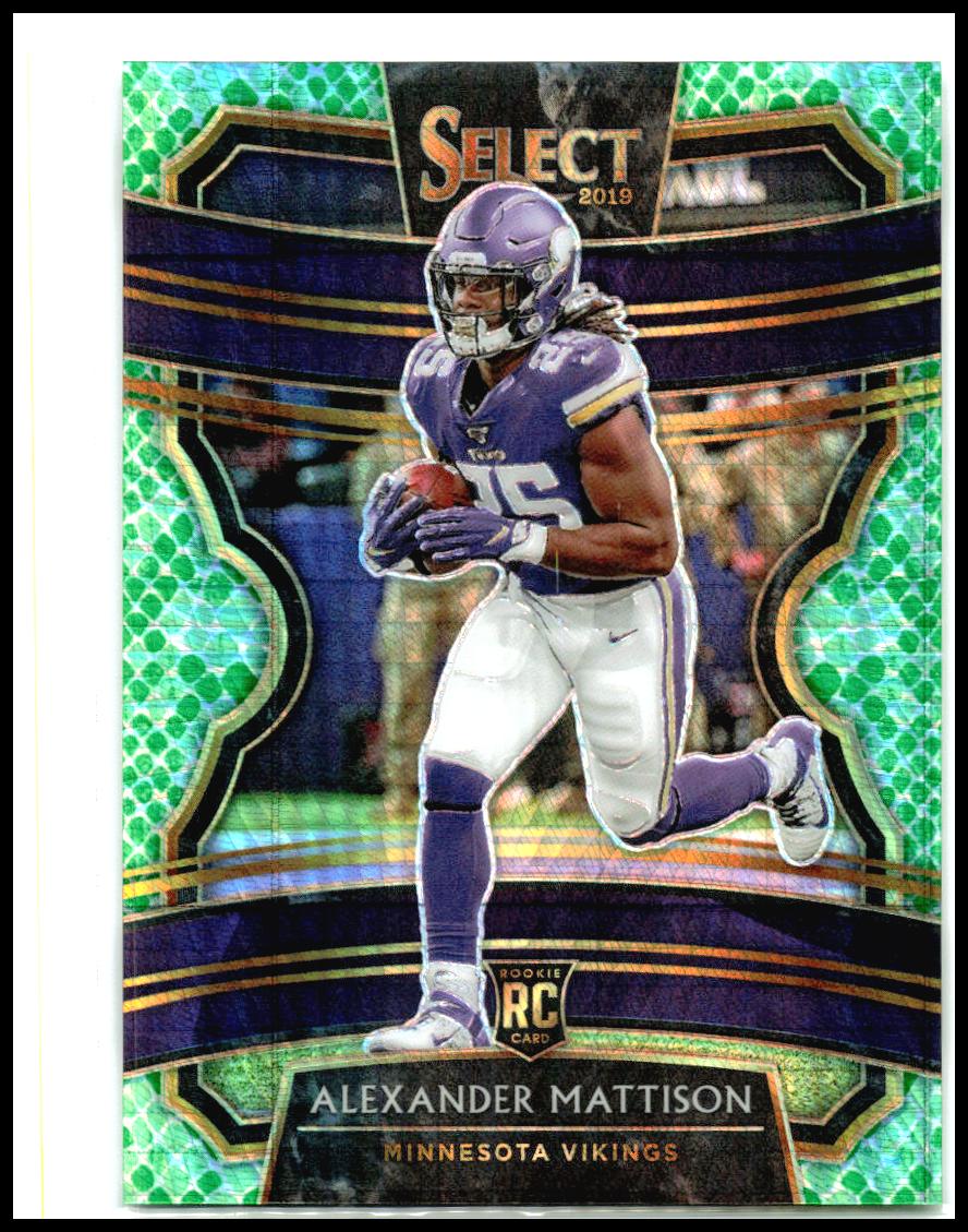 2019 Panini Select Dragon Scale Prizm #64 Alexander Mattison Rookie Vikings