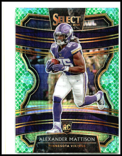 2019 Panini Select Dragon Scale Prizm #64 Alexander Mattison Rookie Vikings