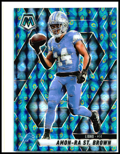 2025 Panini Mosaic Peacock #2 Amon-Ra St. Brown Detroit Lions