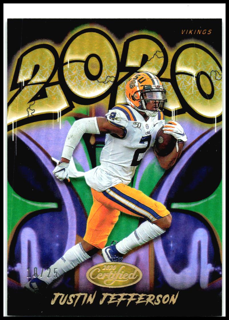 2020 Panini Certified 2020 Mirror Gold #2020-JUJ Justin Jefferson Vikings