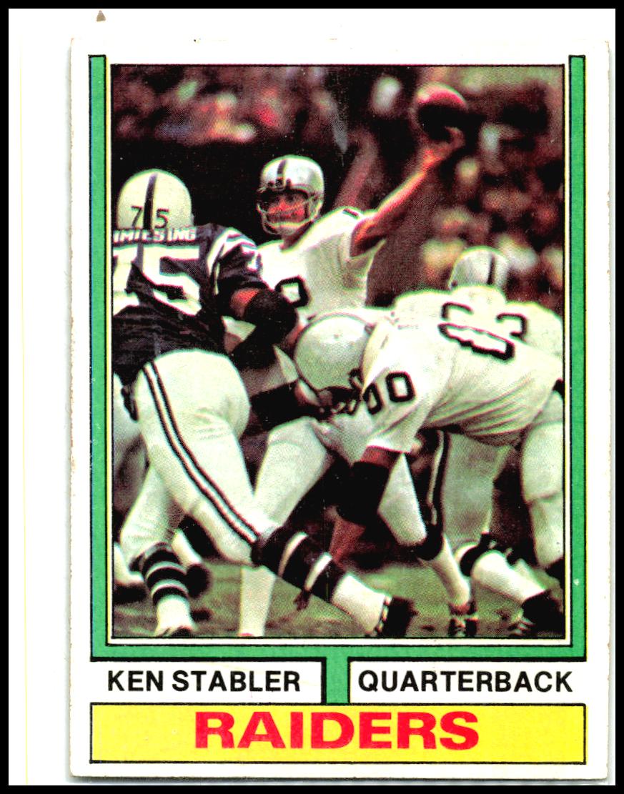 1974 Topps #451 Ken Stabler Oakland Raiders