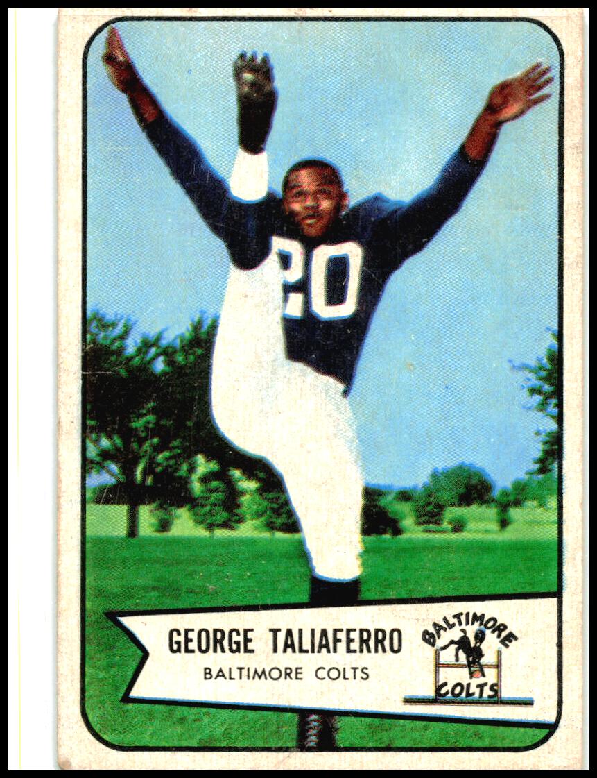 1954 Bowman #50 George Taliaferro Baltimore Colts