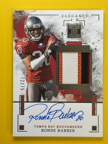 2025 Immaculate Elegance Patch Auto #ERPA-RBR Ronde Barber Auto Buccaneers