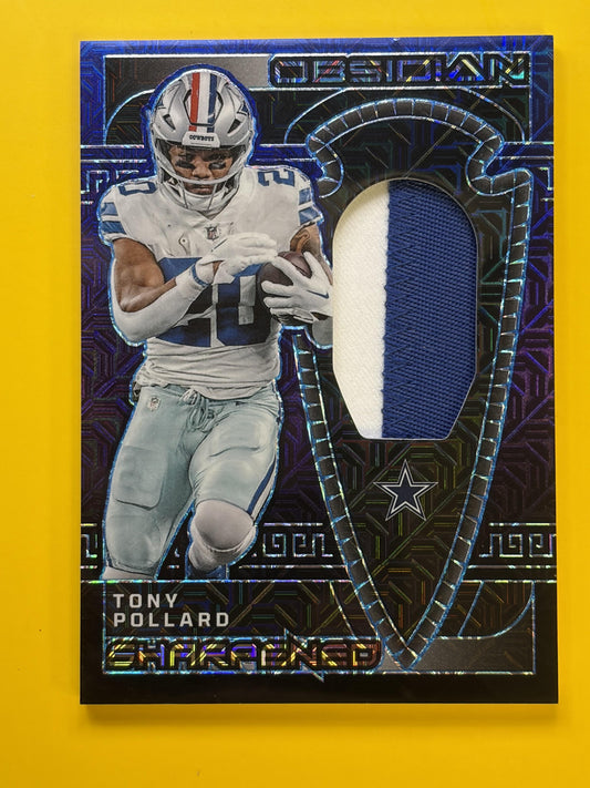 2023 Panini Obsidian Sharpened Swatches #/5 #SSW-TPO Tony Pollard Dallas Cowboys