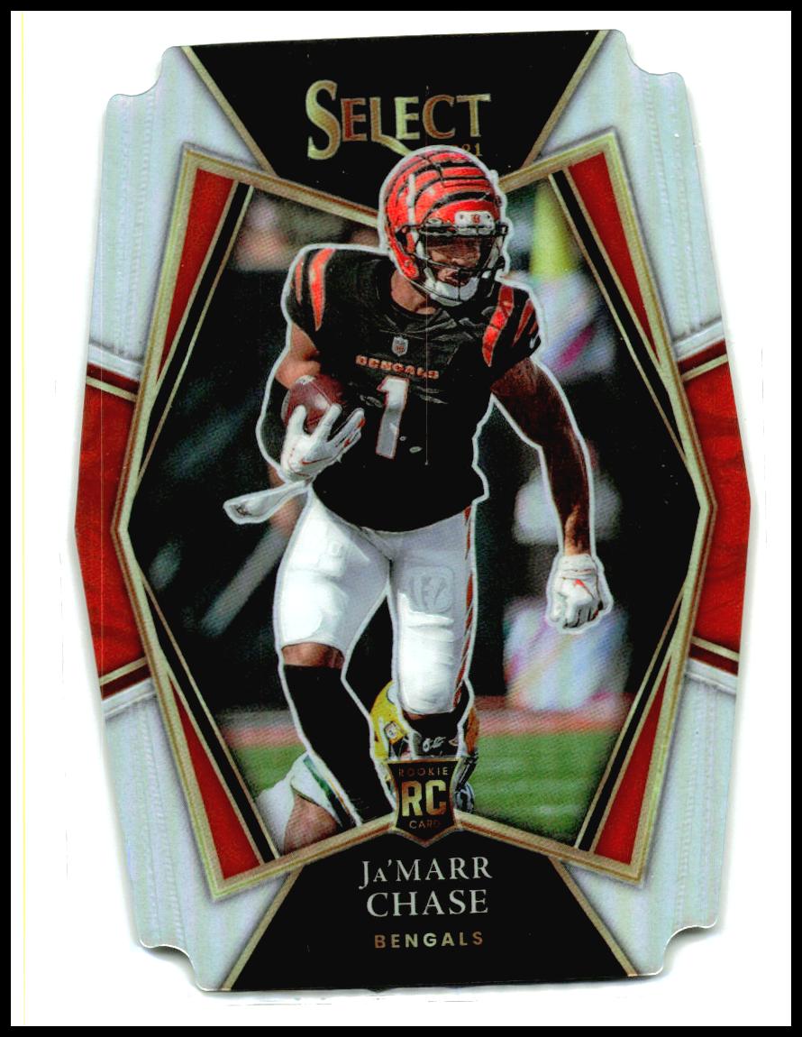 2021 Panini Select Silver Prizm Die Cut #147 Ja'Marr Chase Rookie Bengals