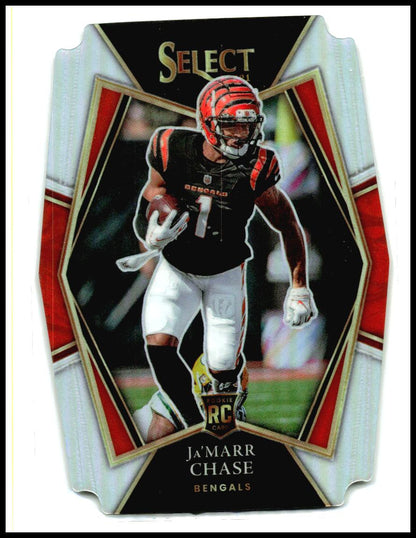 2021 Panini Select Silver Prizm Die Cut #147 Ja'Marr Chase Rookie Bengals