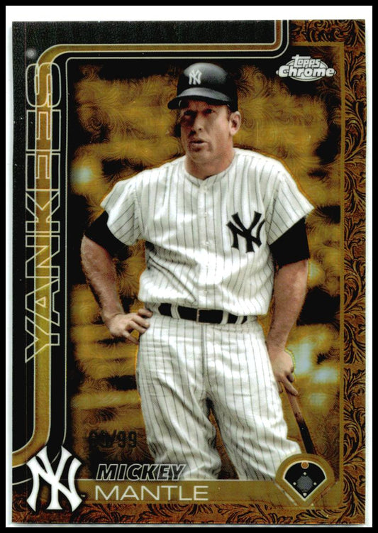 2025 Topps Gilded Collection #/99 #18 Mickey Mantle New York Yankees