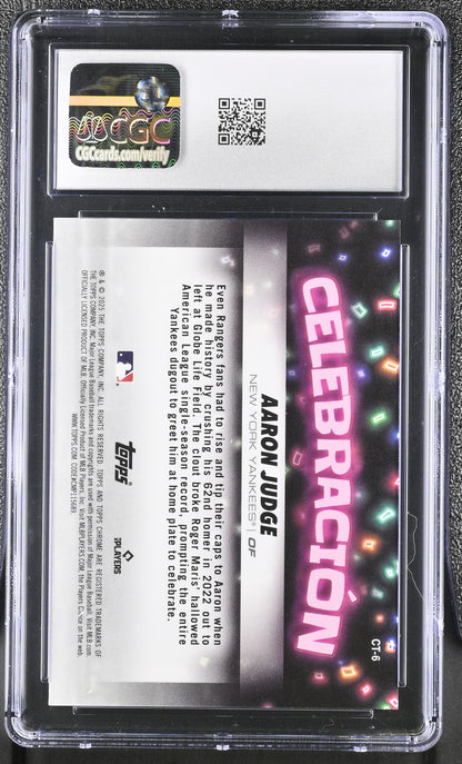 2025 Chrome Update Celebracion #CT-6 Aaron Judge CGC 10 Gem Mint
