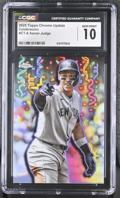 2025 Chrome Update Celebracion #CT-6 Aaron Judge CGC 10 Gem Mint