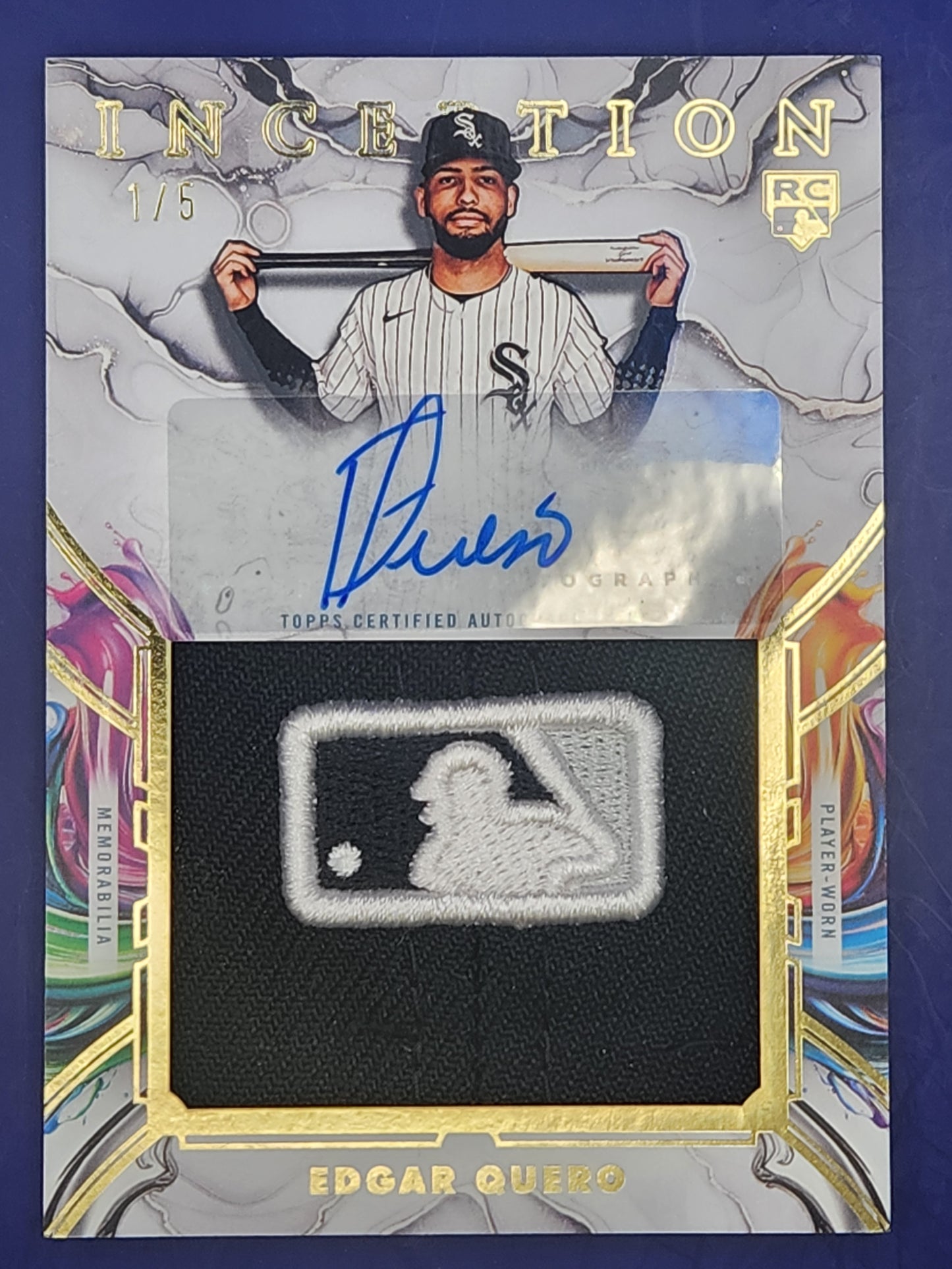 2025 Topps Inception Jumbo Relic Hat MLB Logo #/5 #IAJH-EQ Edgar Quero