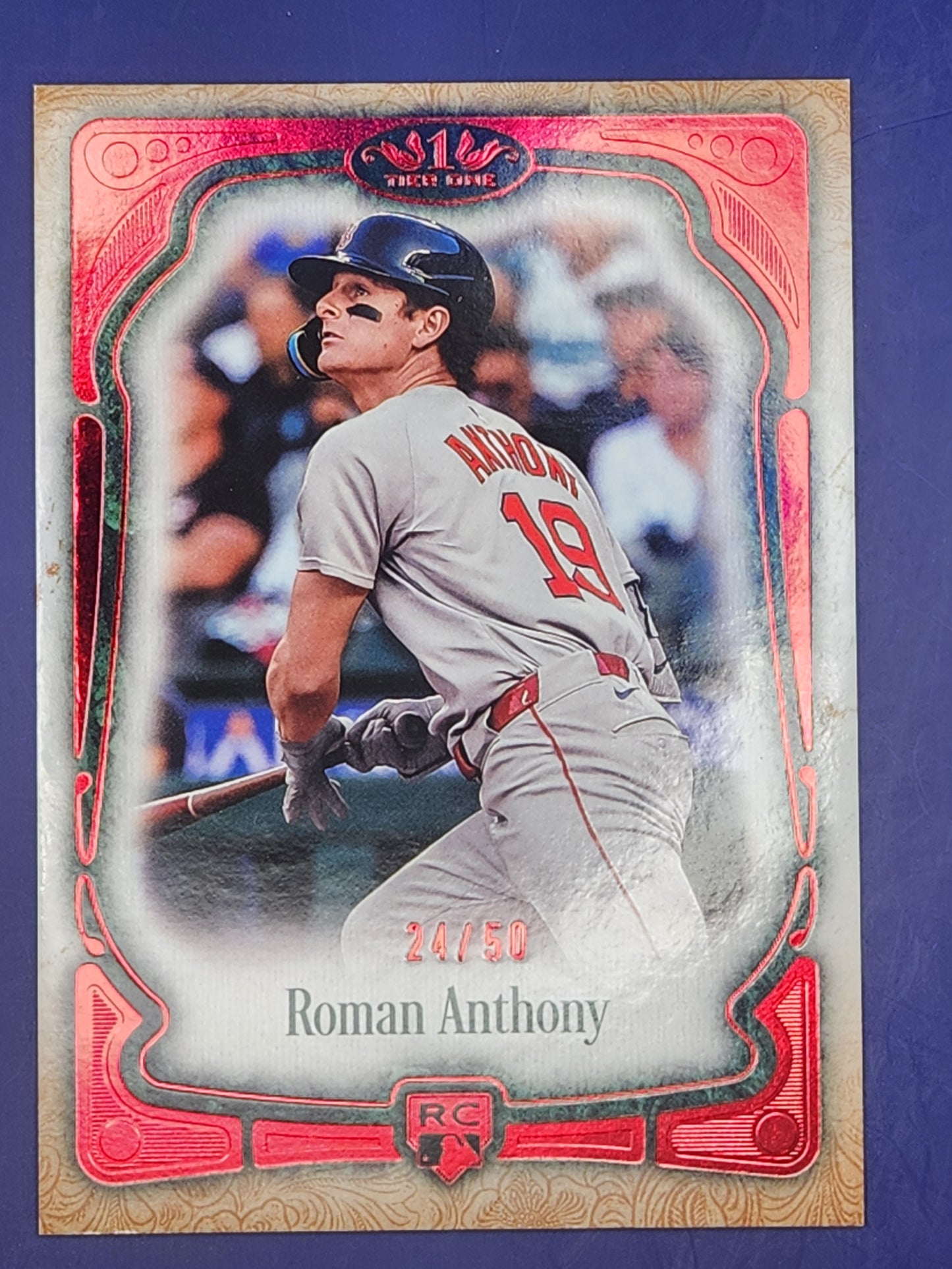 2026 Topps Tier One Red #/50 #100 Roman Anthony Rookie Boston