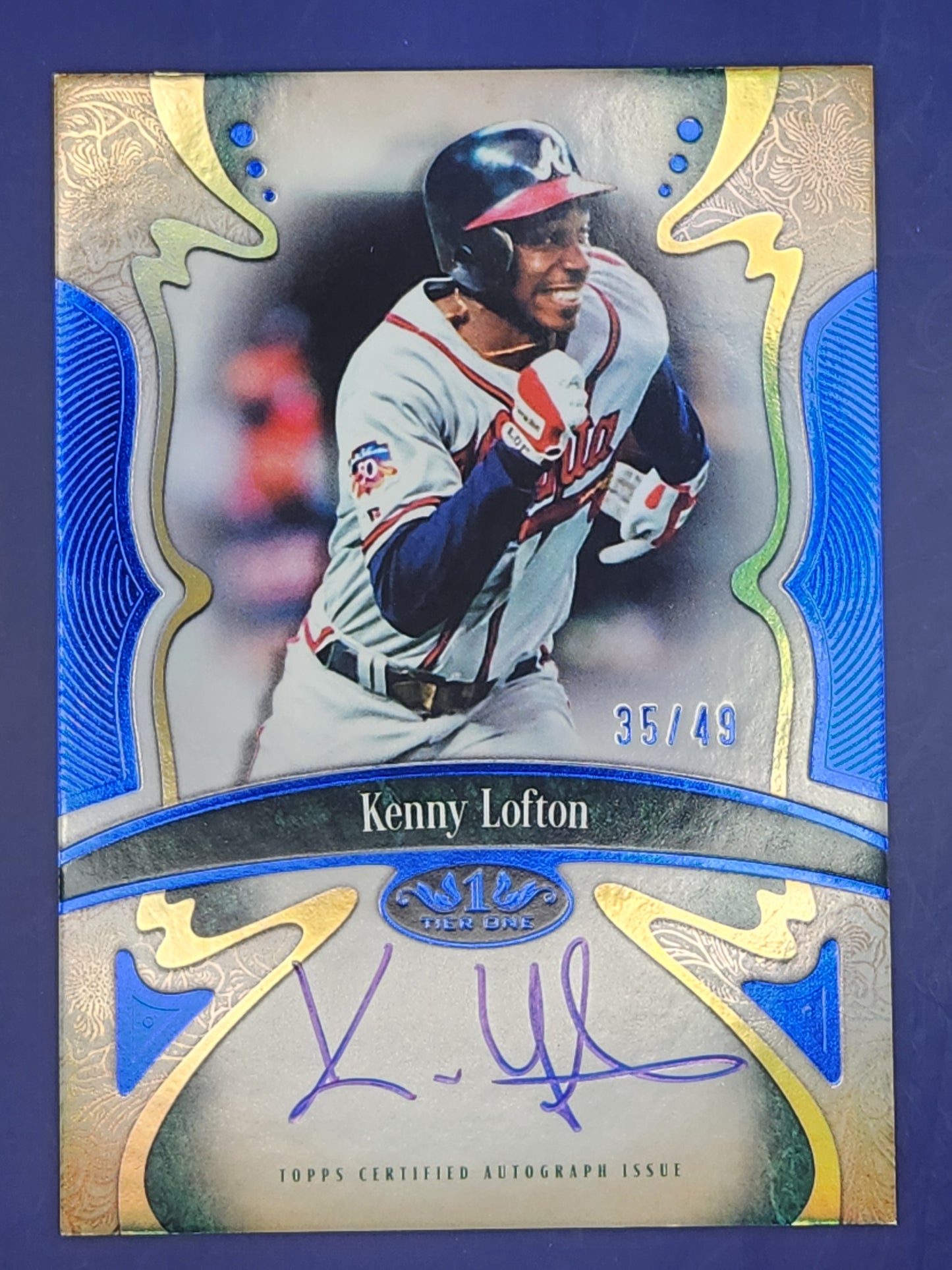 2026 Topps Tier One Blue Auto #/49 #CA-KL Kenny Lofton Auto Braves