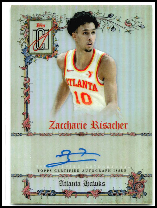 2025-26 Signature Class Manuscripts Refractor #MS-ZR Zaccharie Risacher AU