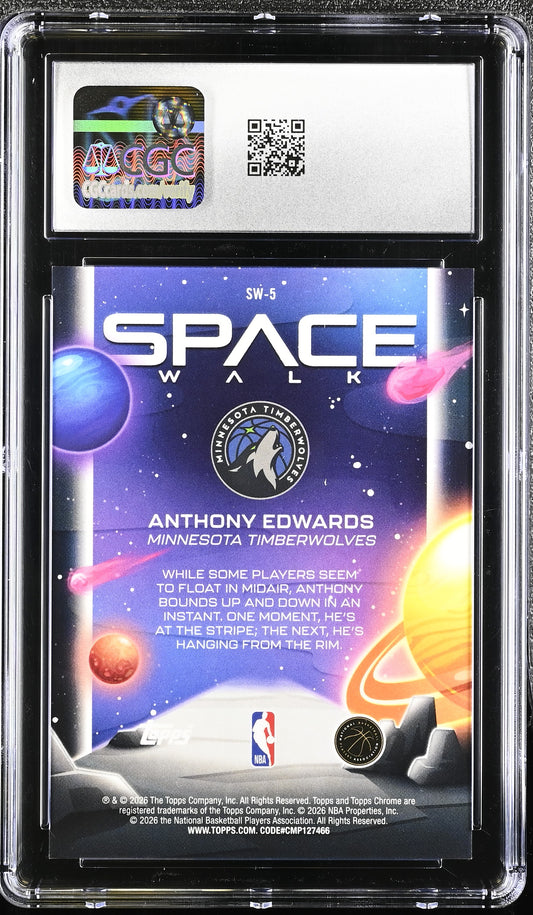 2025-26 Cosmic Chrome Space Walk #SW-5 Anthony Edwards
