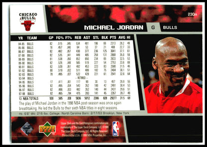 1998-99 Upper Deck #230n Michael Jordan Chicago Bulls