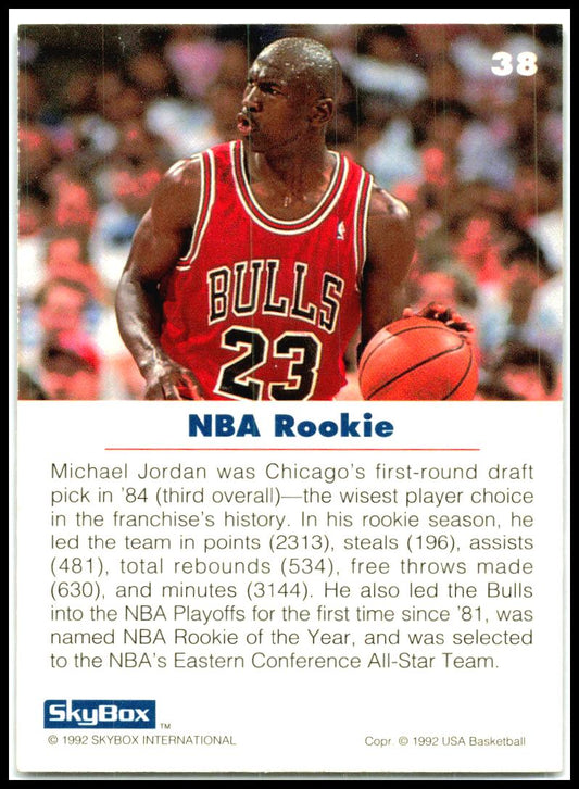 1992 SkyBox USA #38 Michael Jordan USA