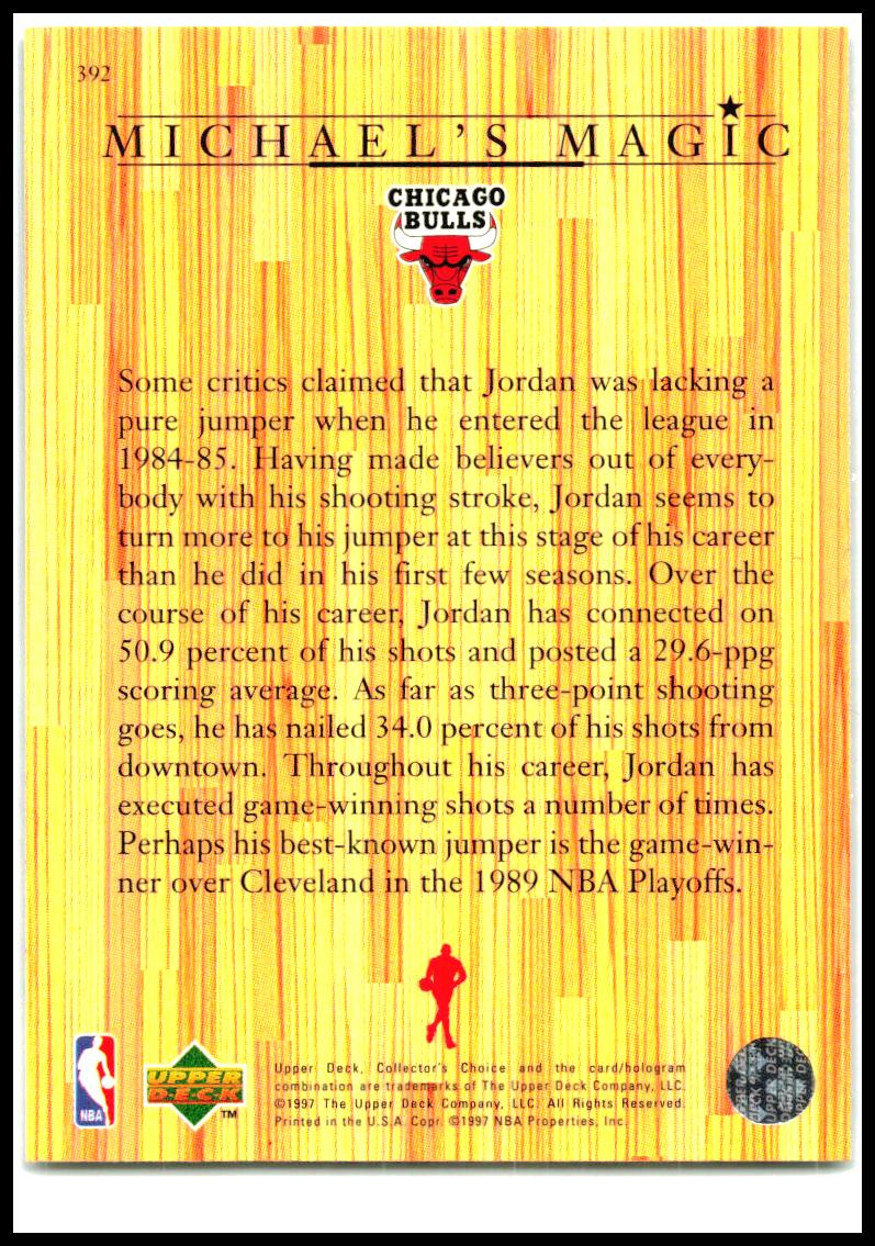 1997-98 Collector's Choice #392 Michael Jordan Chicago Bulls