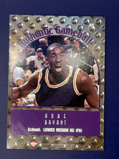1999 Collector's Edge Rookie Rage Authentic Gameball #KB Kobe Bryant Lakers