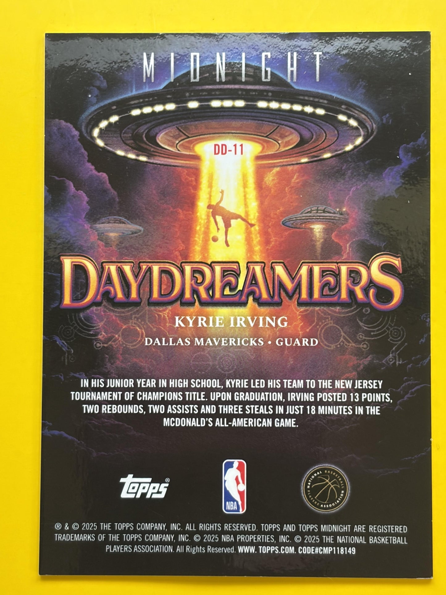 2025-26 Topps Midnight Daydreamers Morning #DD-11 Kyrie Irving Dallas