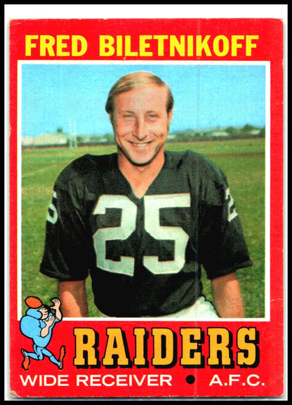 1971 Topps #178 Fred Biletnikoff Oakland Raiders