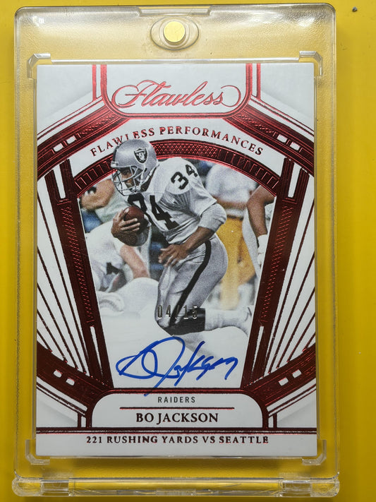 2024 Panini Flawless Flawless Perform Red Auto #/15 #FP-BJN Bo Jackson AU
