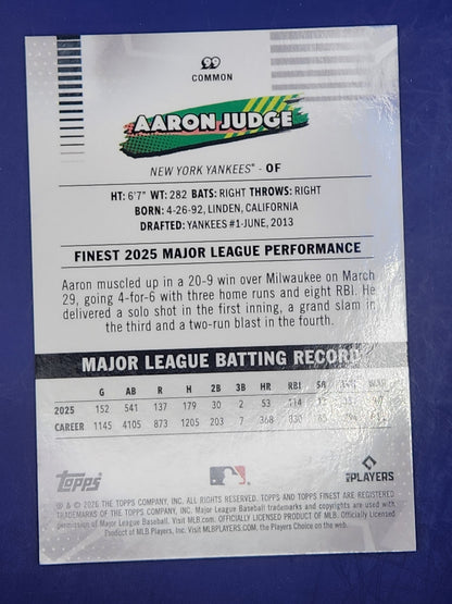 2026 Topps Finest Black Geometric /10 #99 Aaron Judge