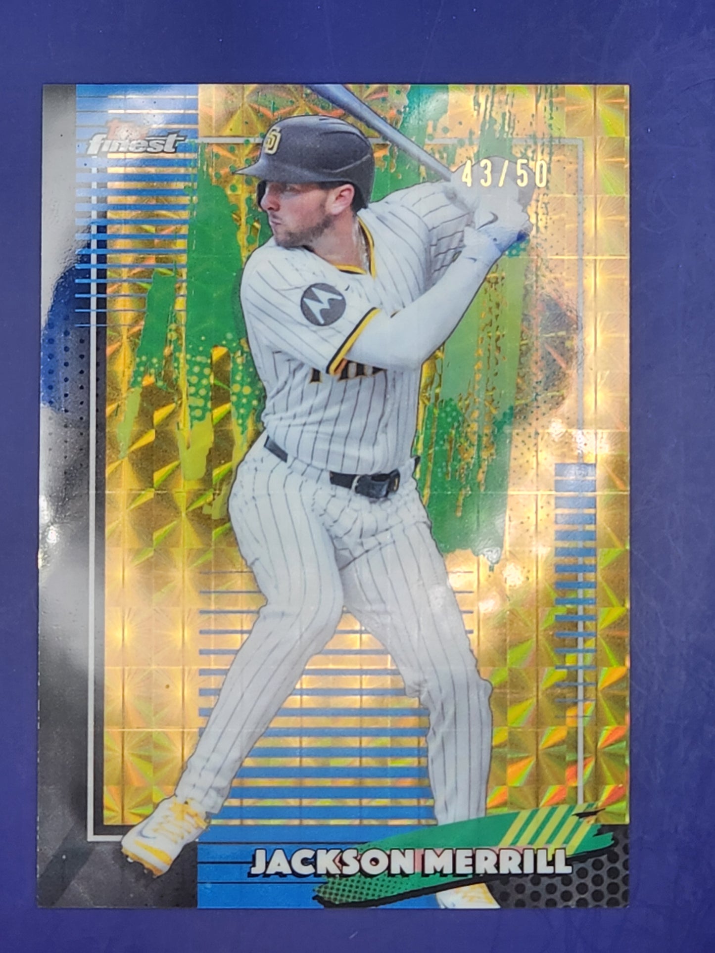 2026 Topps Finest Gold Geometric /50 #70 Jackson Merrill San Diego Padres