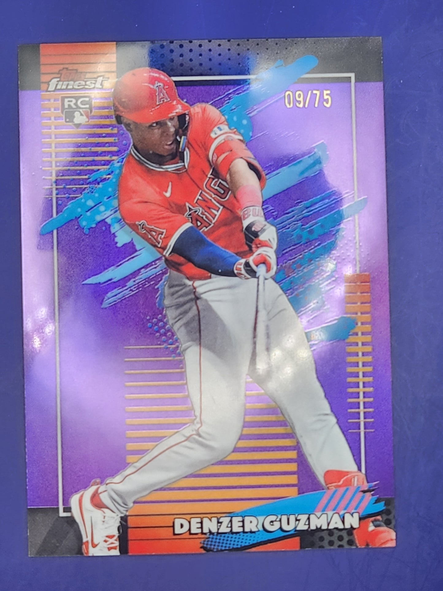 2026 Topps Finest Purple #/75 #133 Denzer Guzman