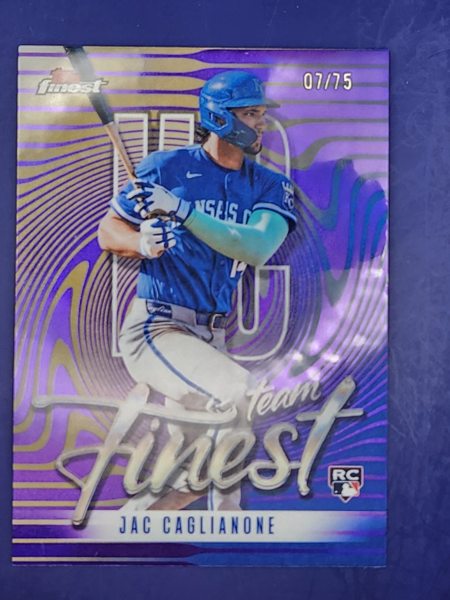 2026 Topps Finest Team Finest Purple #/75 #TF-21 Jac Caglianone Royals