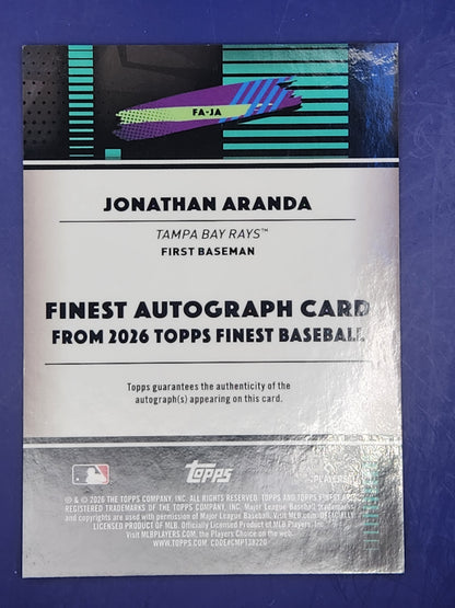 2026 Topps Finest Auto Red Geometric /5 #FA-JA Jonathan Aranda