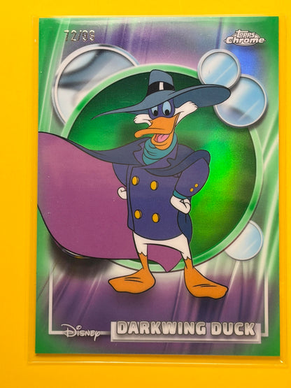 2026 Topps Chrome Disney Green Refractor /99 #135 Darkwing Duck