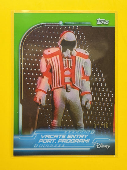 2026 Topps Chrome Disney TRON TEK Black /10 #TRON-3 VACATE ENTRY PORT, PROGRAM!