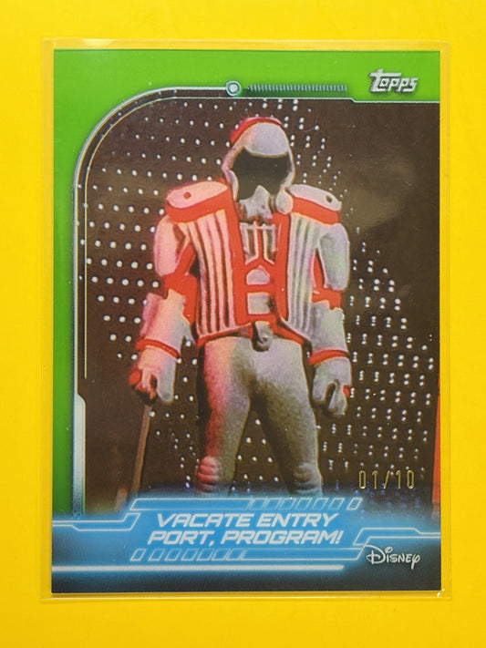 2026 Topps Chrome Disney TRON TEK Black /10 #TRON-3 VACATE ENTRY PORT, PROGRAM!