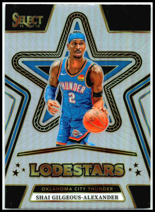 2024-25 Panini Select Lodestars Silver Prizms #8 Shai Gilgeous-Alexander Thunder