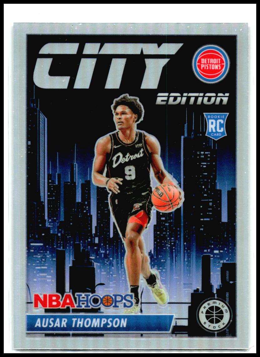 2023-24 Hoops Premium Stock City Edition Silver Prizm #11 Ausar Thompson Pistons