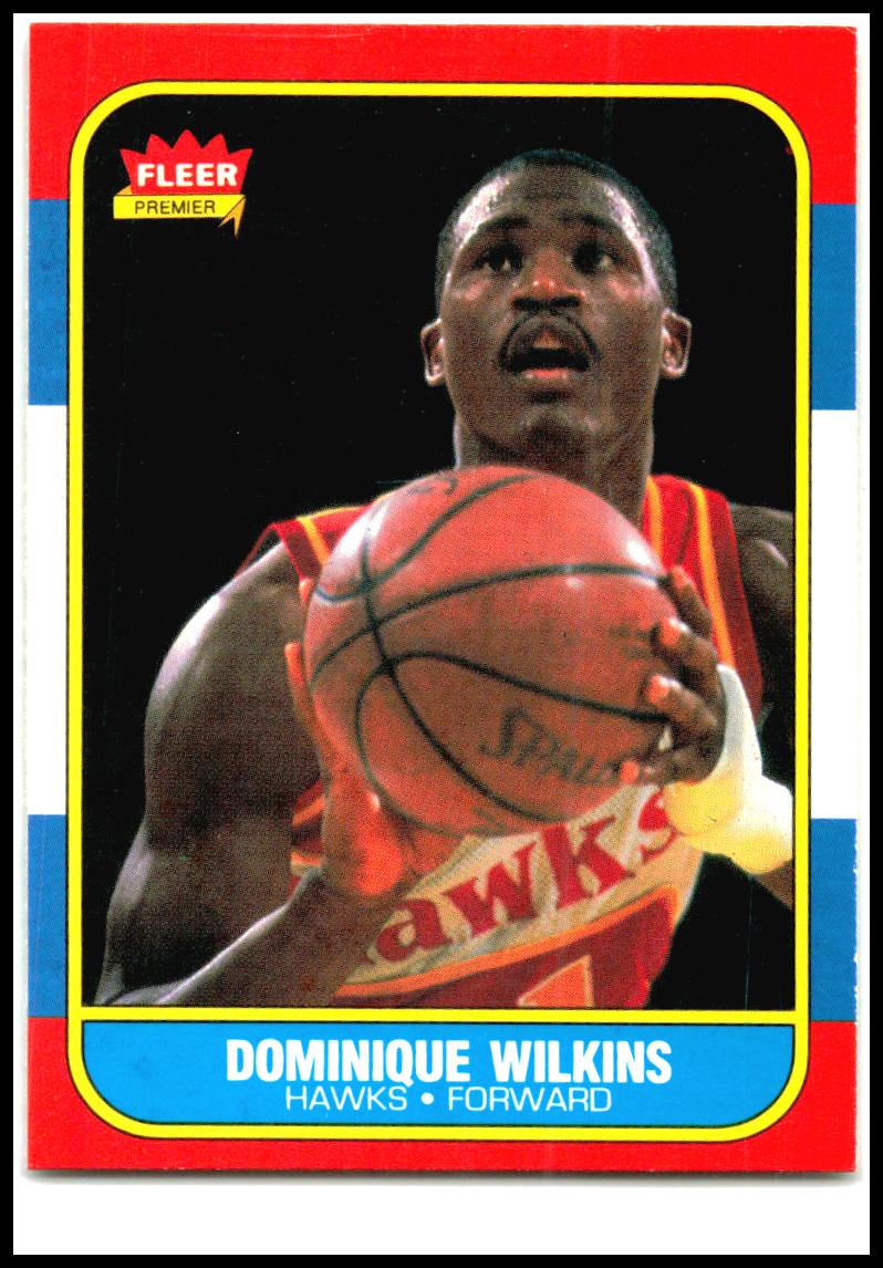 1986-87 Fleer #121 Dominique Wilkins Rookie Atlanta Hawks