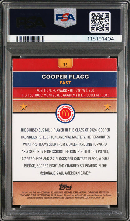 2024 Topps Chrome Mcdonald'S All American #78 Cooper Flagg