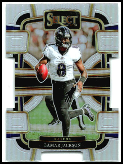 2023 Panini Select Silver Prizms Die Cuts #7 Lamar Jackson Baltimore Ravens