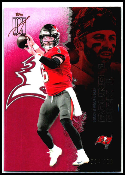 2025 Topps Signature Class Magenta #50 Baker Mayfield #/250 Tampa Bay Buccaneers