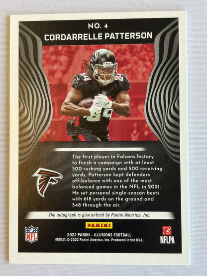 2022 Panini Illusions Trophy Collection Sign Red #4 Cordarrelle Patterson Auto