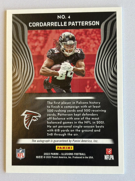 2022 Panini Illusions Trophy Collection Sign Red #4 Cordarrelle Patterson Auto