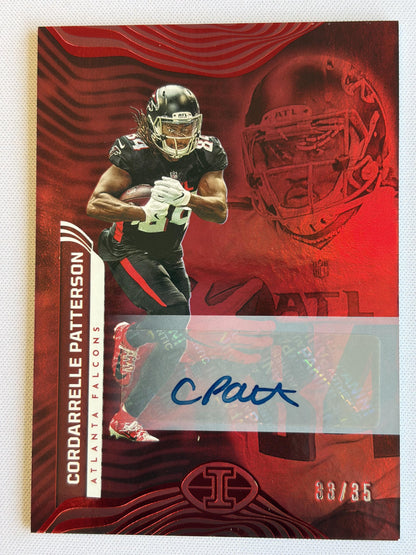 2022 Panini Illusions Trophy Collection Sign Red #4 Cordarrelle Patterson Auto