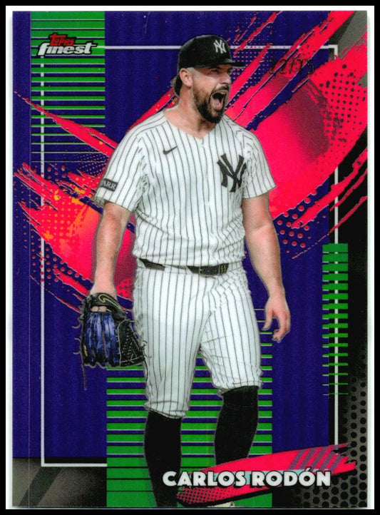 2026 Finest Purple Refractors #212 Carlos Rodón #/75 New York Yankees